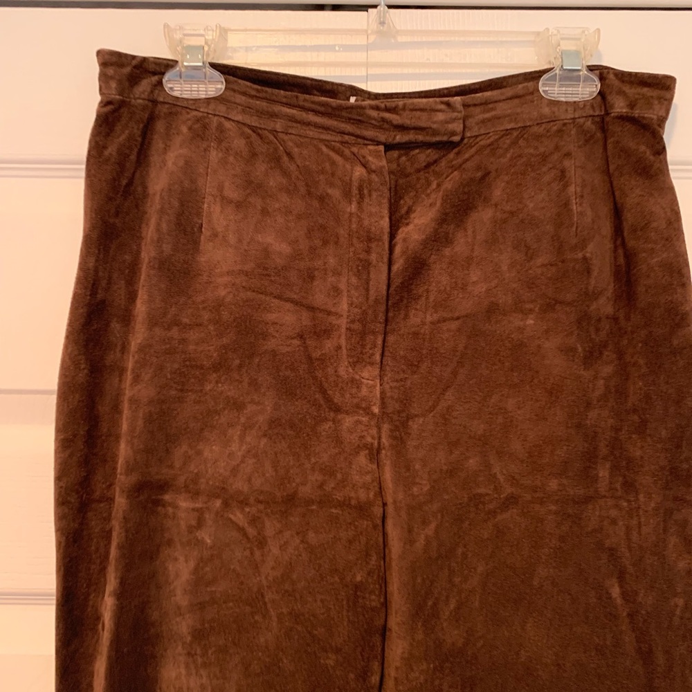 LORD & TAYLOR - brown leather pants